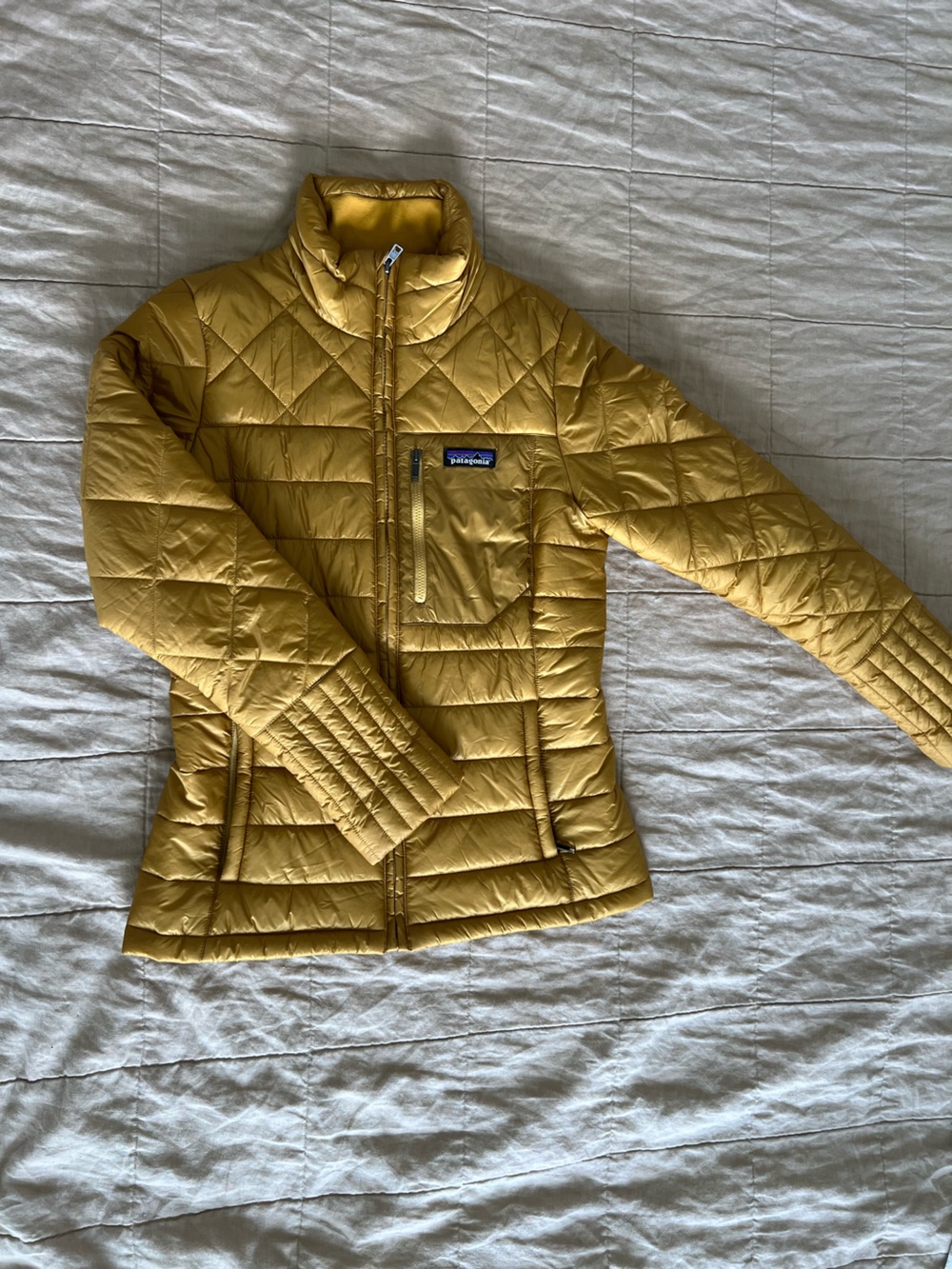 Patagonia Kids Mustard Yellow Quilted Puff Coat